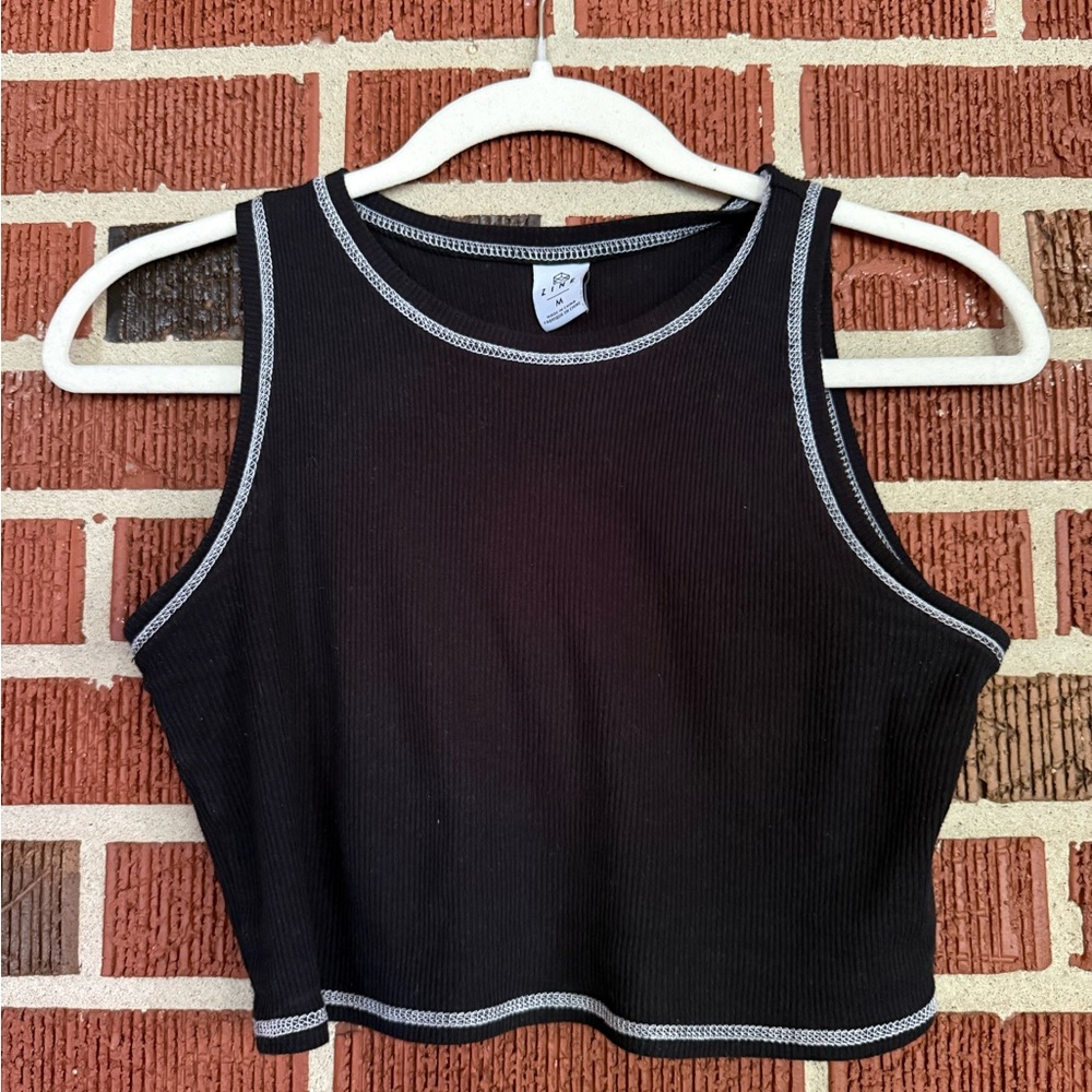 Zumiez Black Ribbed Crop Top